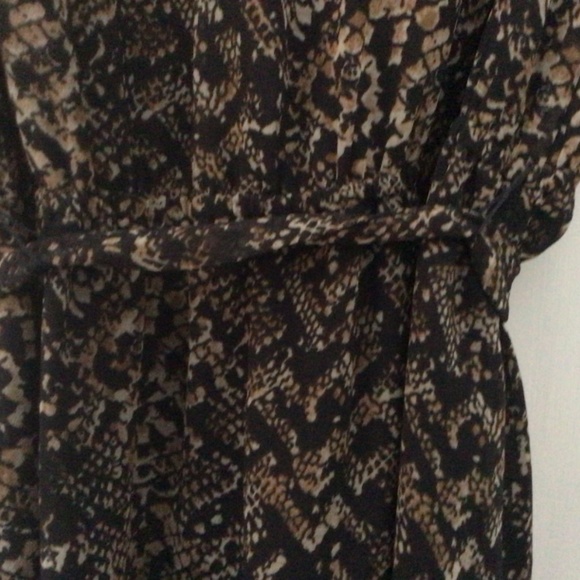NWOT Moda International Brown/Black Animal Print Lined Dress - Picture 4 of 12